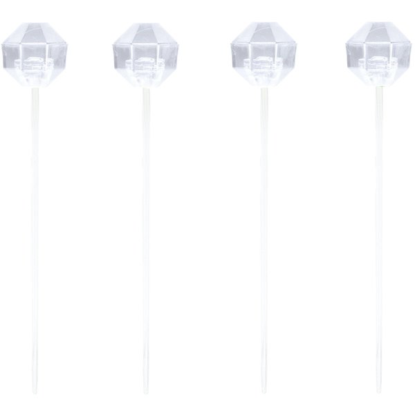 Trendware Clear Diamond Picks, 3", 96PK 193432